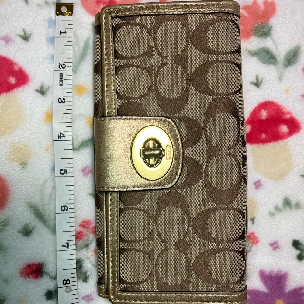 Coach Brown and Gold Wallet